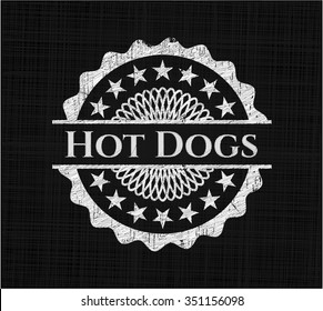 Hot Dogs with chalkboard texture