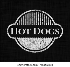 Hot Dogs with chalkboard texture