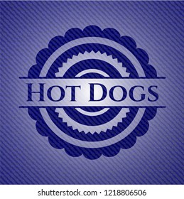 Hot Dogs with denim texture