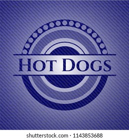 Hot Dogs emblem with jean high quality background