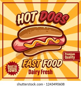 hot dogs fast food banner