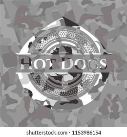 Hot Dogs grey camouflaged emblem