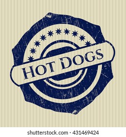 Hot Dogs grunge style stamp