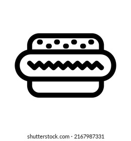 icono de hot dogs o logotipo símbolo de signo aislado ilustración vectorial ilustración de alta calidad de estilo negro vectores iconos
