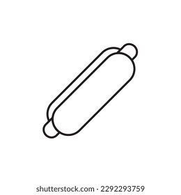 Hot dogs line icon, fast food logo vector