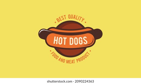 Hot Dogs Logo Konzept Vektor. Vorlage für schnelle Lebensmittel-Logo
