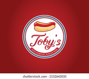 Icono de diseño del logotipo de hot dogs