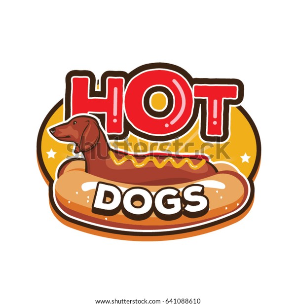 Hot Dogs Logo Design Template Emblem Stock Vector (Royalty Free) 641088610