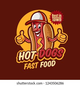 Hot Dogs Logo For Fast Food