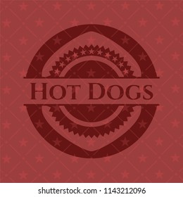 Hot Dogs retro red emblem