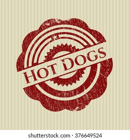 Hot Dogs rubber stamp
