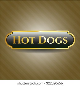 Hot Dogs glänzendes Emblem