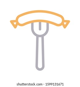 hot dogs vector color line icon 