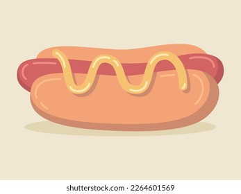 icono de color plano vectorial de hot dogs