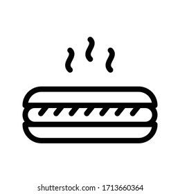 hot dogs vector thin line icon 