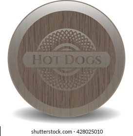 Hot Dogs wood emblem. Retro