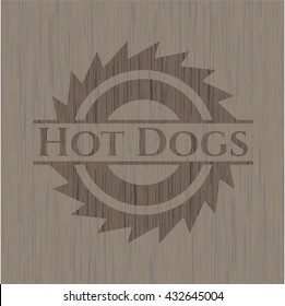 Hot Dogs wooden signboards