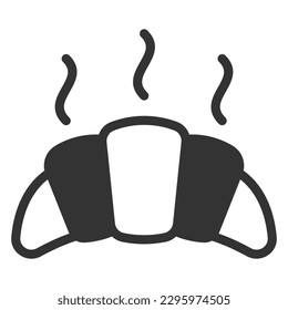 Hot donut  - icon, illustration on white background, glyph style
