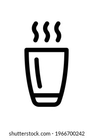 Icono vector de desayuno de bebida caliente.