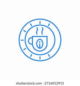 Icono de advertencia de bebida caliente signo Vector