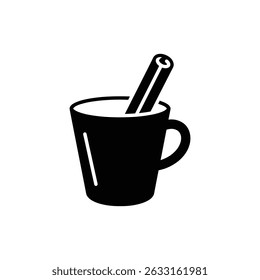 Hot Drink with Cinnamon Stick for Spiced Beverage Flavor