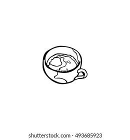 Hot drink. Coffee cup. Tea cup. Isolated object on white background.