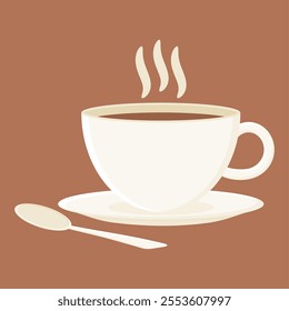 Hot Drink Coffee Cup Vector. Fresh Coffee Cup Design. Coffee Break.