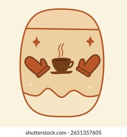 Hot drink  cold day badge