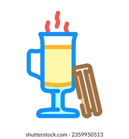vector de icono de color de bebida caliente. signo de bebida caliente. ilustración de símbolo aislado