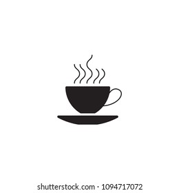 Hot drink cup, coffee, tea vector icon