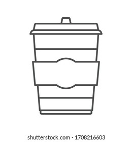 Hot drink cup icon isolated on background. Disposable cup symbol modern, simple, vector, icon for website design, mobile app, ui. Vector Illustration