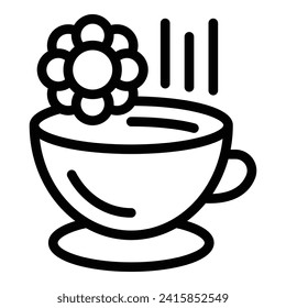 Hot drink cup icon outline vector. Care charity. Medicine sleep eat