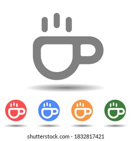 Hot drink cup vector icon