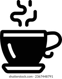 Hot Drink Glyph Icon - Single Icon, Vector