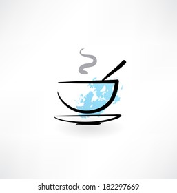 hot drink grunge icon