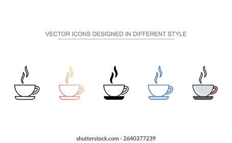 Hot Drink icon design with white background stock illustration