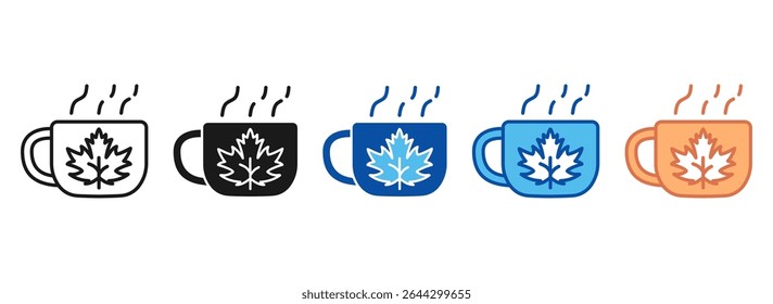 Hot Drink Icon Set Multiple Style Collection