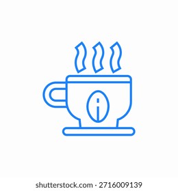 Vector de signo de icono de bebida caliente