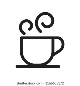 Hot drink icon. Simple design. Isolate on white background.
