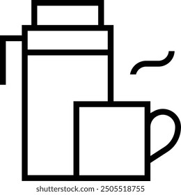 hot drink icon. Thin linear style design isolated on white background