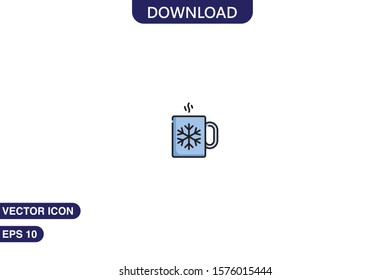 Hot Drink icon in trendy flat style isolated on white background vector illustration 