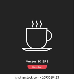 hot drink icon vector, coffee symbol. Modern flat vector illustration for web and mobile app