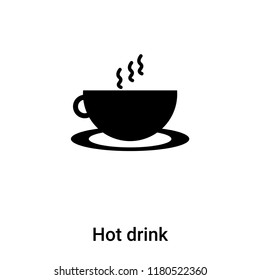 Hot drink icon vector isolated on white background, logo concept of Hot drink sign on transparent background, filled black symbol