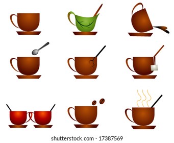 Hot Drink Icons - Vector