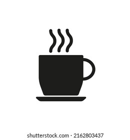 Hot drink line icon. Cup with steam. Evaporation, tea, coffee, cocoa, latte, cappuccino, americano, boiling water, cafe, barista. Beverage concept. Vector line icon for Business and Advertising