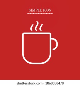 hot drink line icon, outline vector illustration.