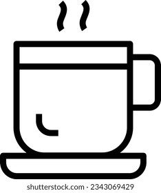 Hot Drink Line Icon - Single Icon, Vector
