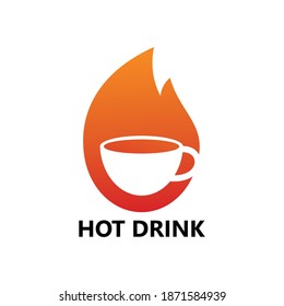 Hot drink logo template design