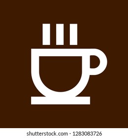 hot drink in a mug. vector icon