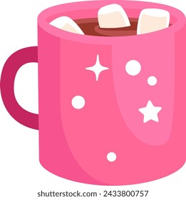 Hot Drink In Mug Vector Illustration